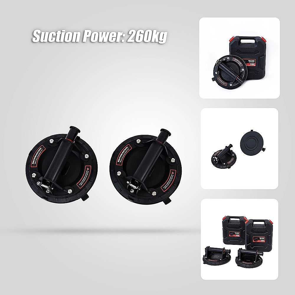 Kitchen & Bathroom DIY: 2x20cm 500kg Vacuum Suction Cup Glass Lifter Granite Sucker Pump Lift Heavy Duty