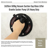 2x20cm 500kg Vacuum Suction Cup Glass Lifter Granite Sucker Pump Lift Heavy Duty