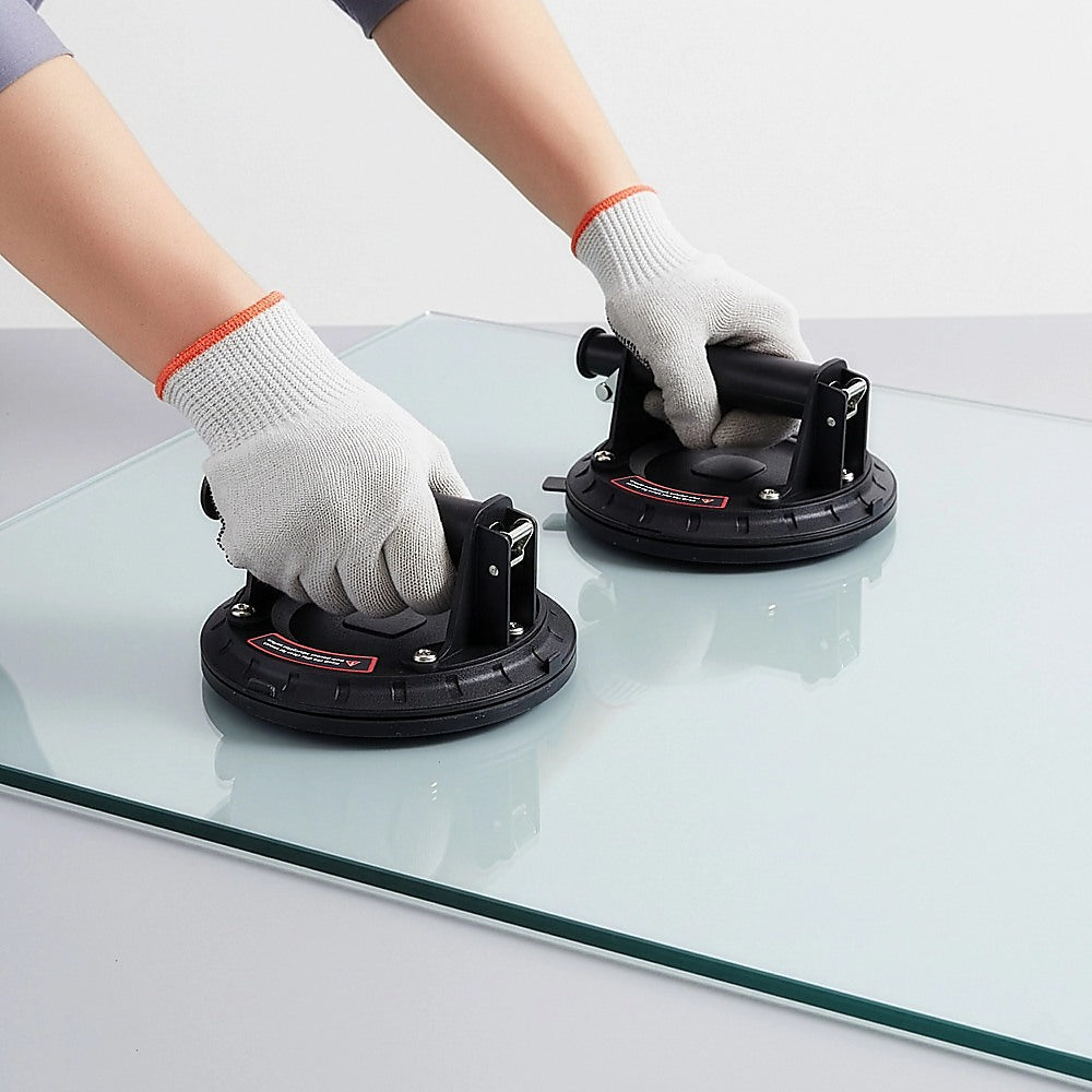 Kitchen & Bathroom DIY: 2x20cm 500kg Vacuum Suction Cup Glass Lifter Granite Sucker Pump Lift Heavy Duty
