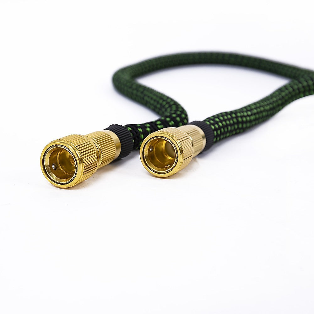 Gardening Accessories: 30m Heavy Duty Expandable Flexible Garden Hose with Water Spray Nozzle