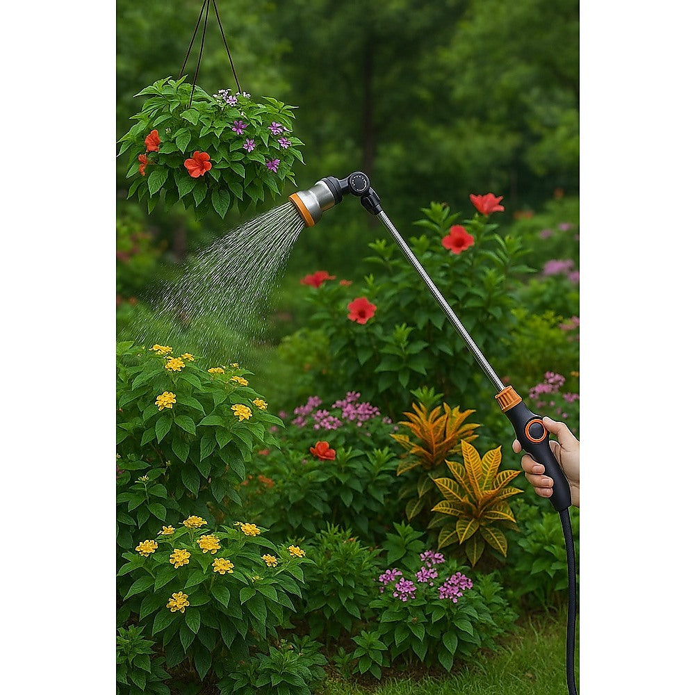 Gardening Accessories: Garden Hose Lance Spray Long Reach 90cm Multi Gun Hanging