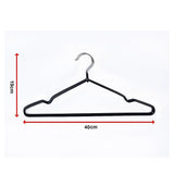 100x Metal Clothes Hangers Non Anti Slip Rubber Coated Wire Suit Coat Hanger