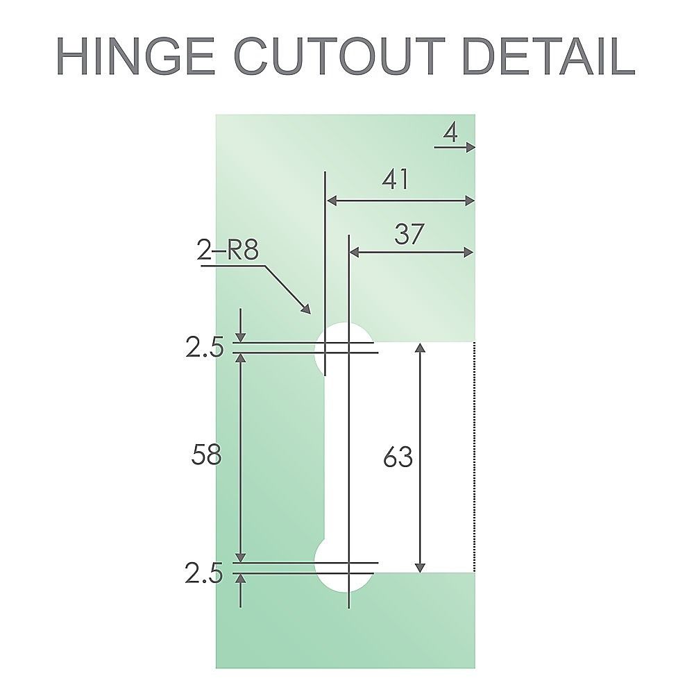 90° Brass Glass Shower Door L-Hinge in Chrome