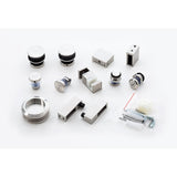 Shower Accessories: Hardware Accessories for Frameless Glass Sliding Door Shower Screen in Nickel