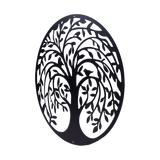 Garden Ornaments: 60cm Tree of Life & Birds Round Metal Wall Garden Art Sculpture