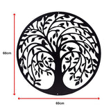 Garden Ornaments: 60cm Tree of Life & Birds Round Metal Wall Garden Art Sculpture