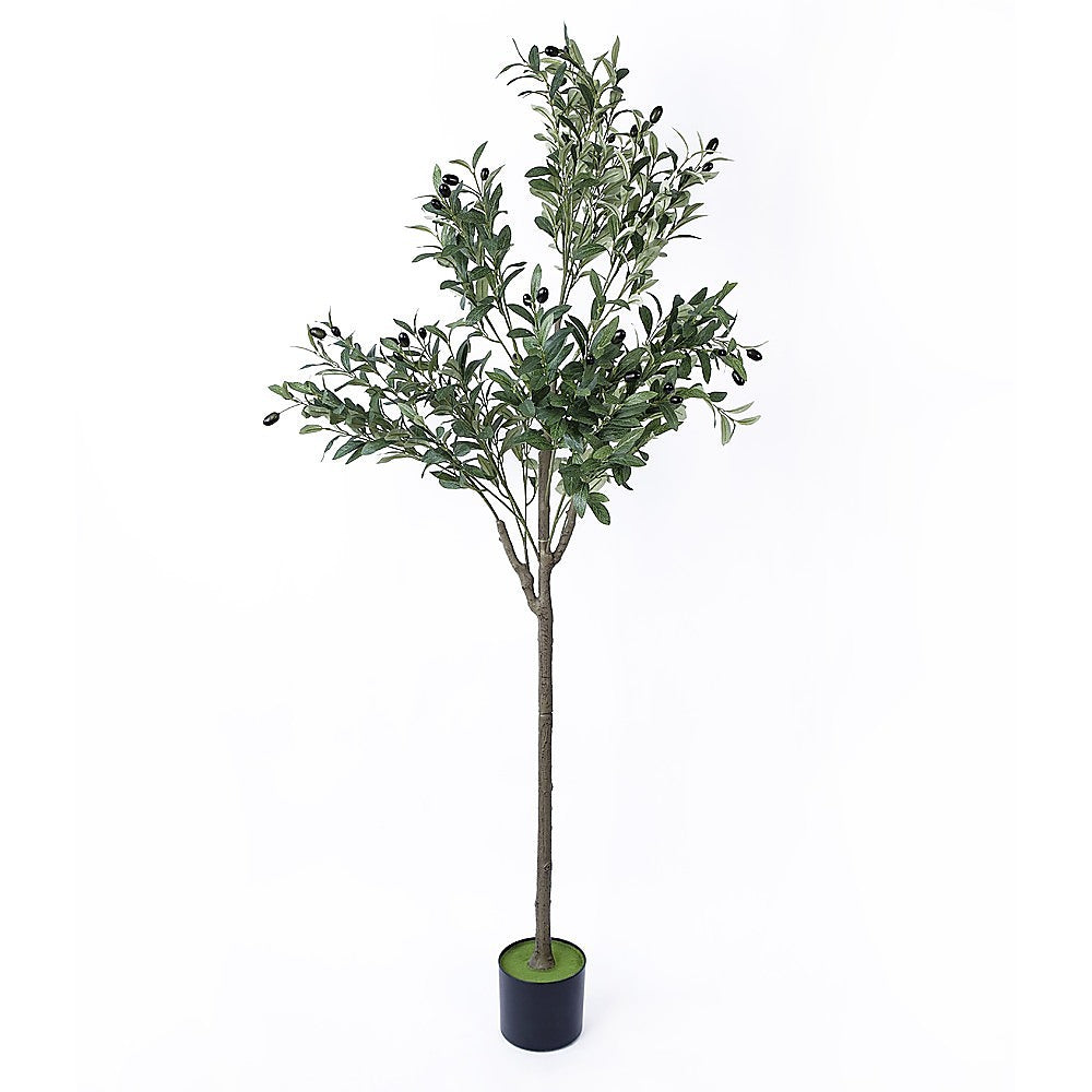 Artificial Flowers & Plants: 150cm Artificial Olive Tree  Tall Realistic Faux Green Indoor Plant for Home & Office
