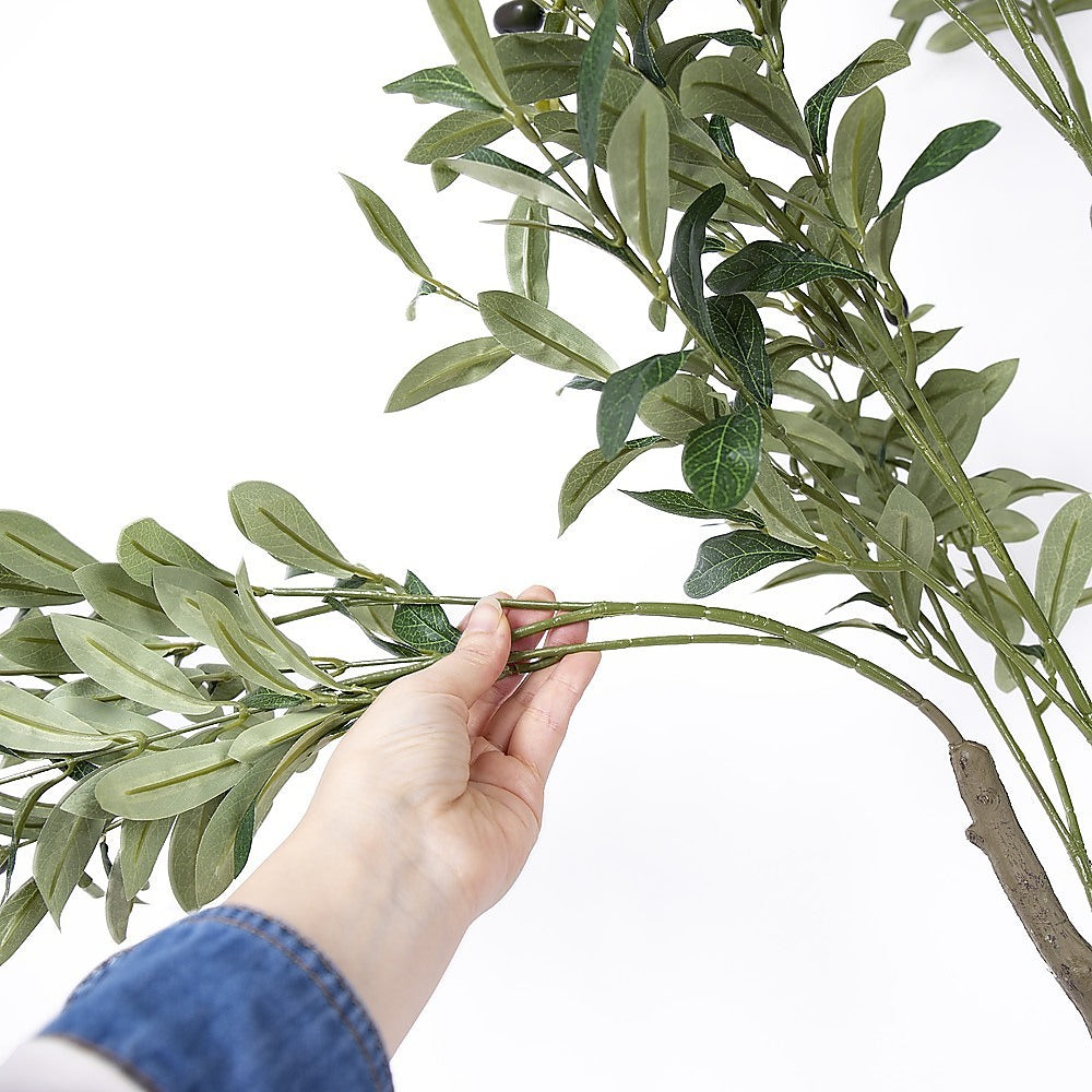 Artificial Flowers & Plants: 150cm Artificial Olive Tree  Tall Realistic Faux Green Indoor Plant for Home & Office