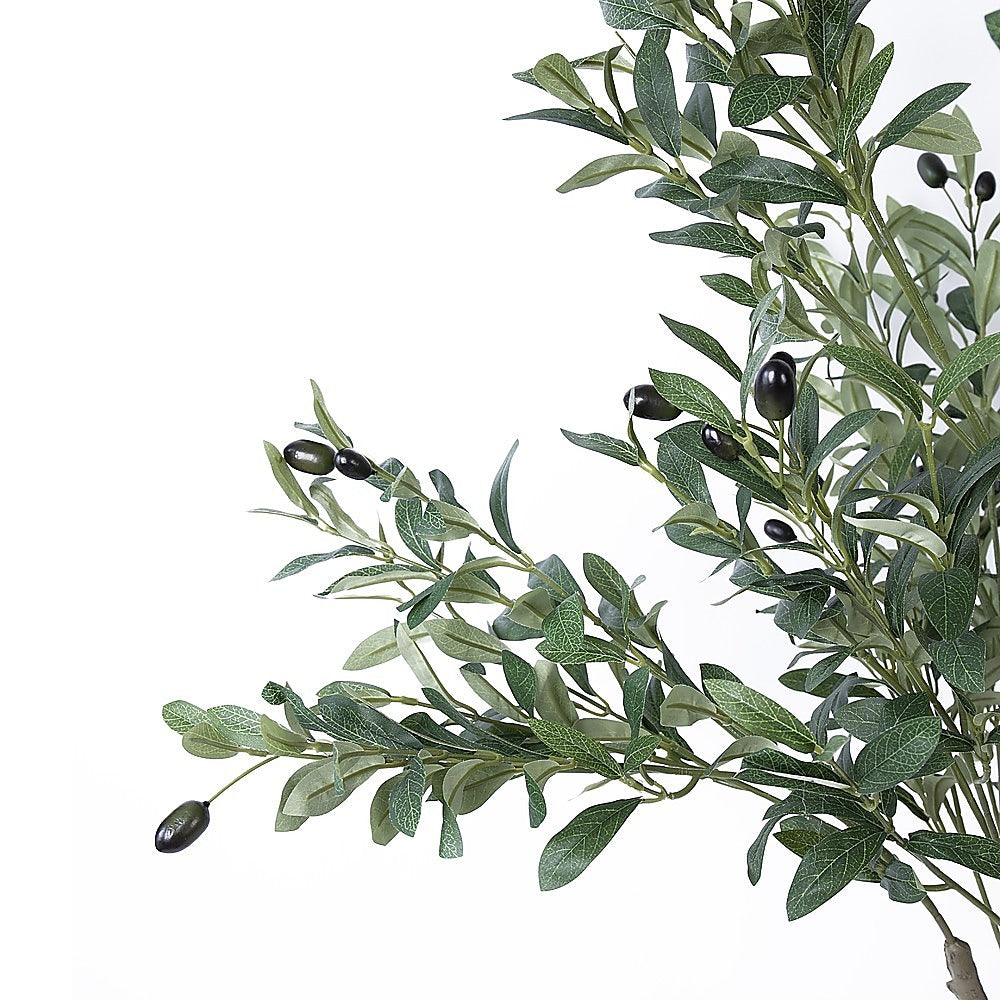 Artificial Flowers & Plants: 150cm Artificial Olive Tree  Tall Realistic Faux Green Indoor Plant for Home & Office