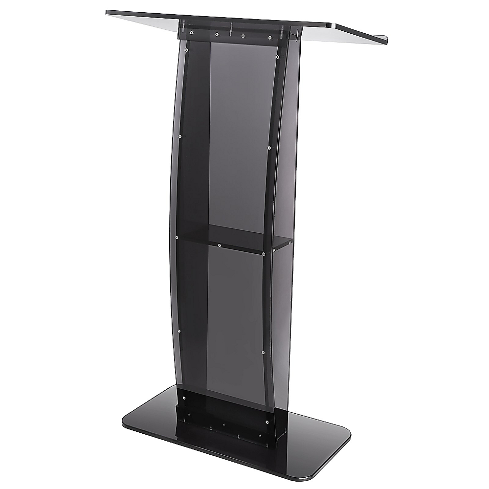 Desks: 120cm Acrylic Podium Stand Black