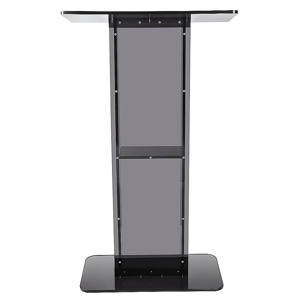 Desks: 120cm Acrylic Podium Stand Black