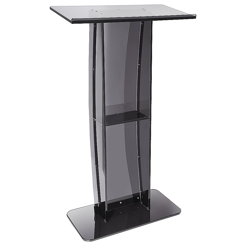 Desks: 120cm Acrylic Podium Stand Black