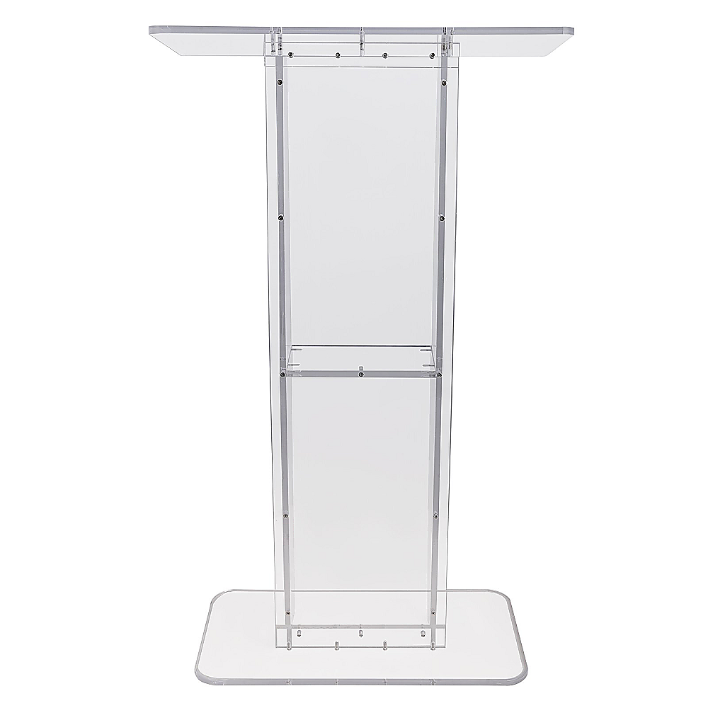 Desks: 120cm Acrylic Podium Stand Transparent