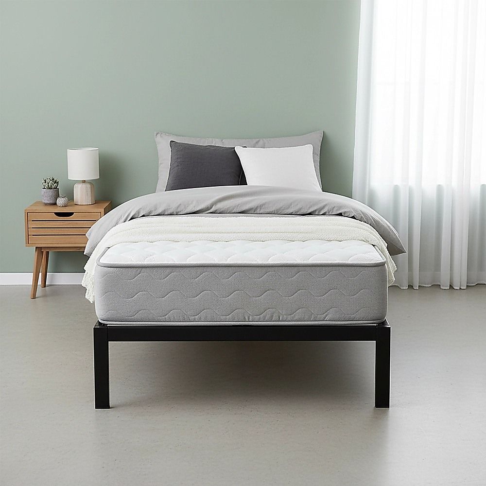 Beds & Bed Frames: Single Full Metal Bed Frame Base  Sturdy Steel Bed Base for Australian Mattress