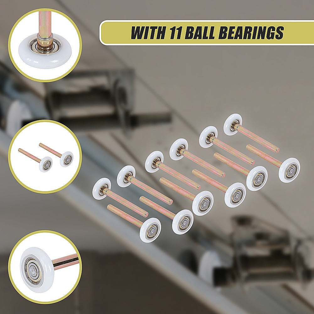 Door Hardware: Garage Door Roller / Wheel / Heavy-duty 11 Ball Bearing 12 Pack