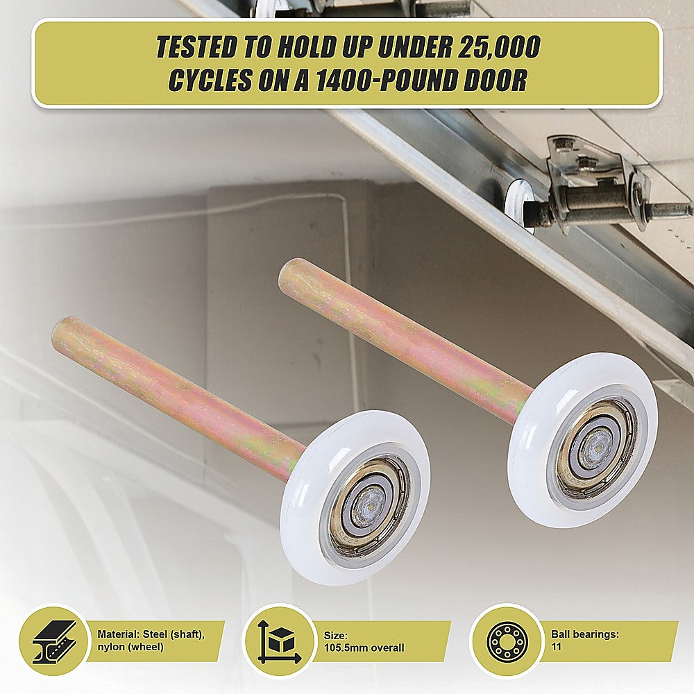 Door Hardware: Garage Door Roller / Wheel / Heavy-duty 11 Ball Bearing 12 Pack