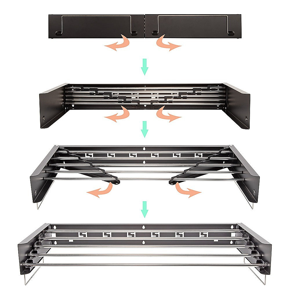 Drying Racks & Hangers: Collapsible Laundry Drying Rack  Wall Mounted Clothes Airer for Indoor or Outdoor
