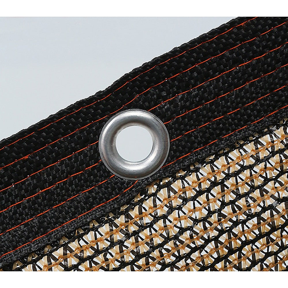Umbrellas & Sunshades: 15m x 2m Fence Windscreen Privacy Screen Shade Cover Coffee Fabric Mesh Garden