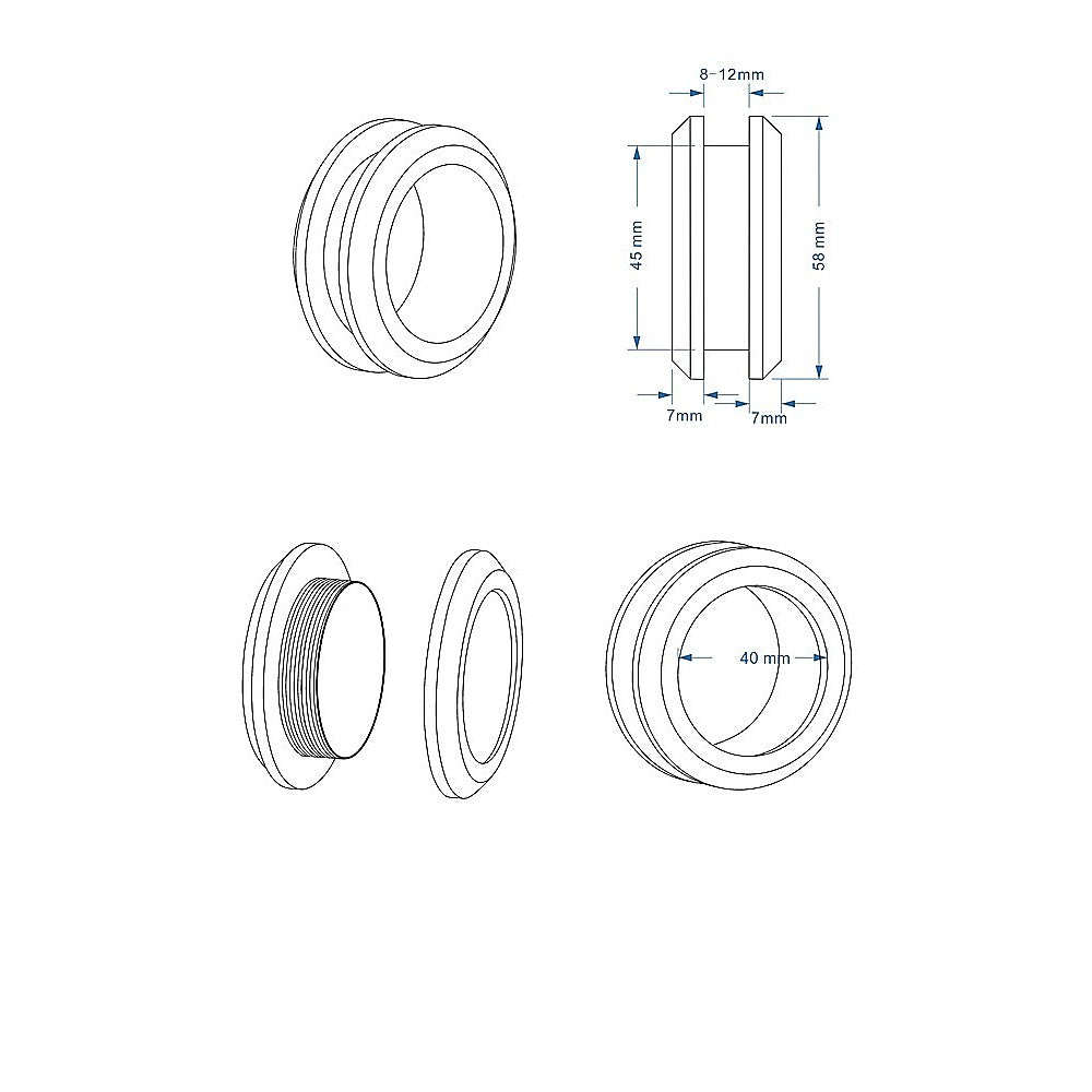 Shower Heads & Screens: 90cm Frameless Diamond Shower Screen  Black U-Brackets with Durable Brass Hinges