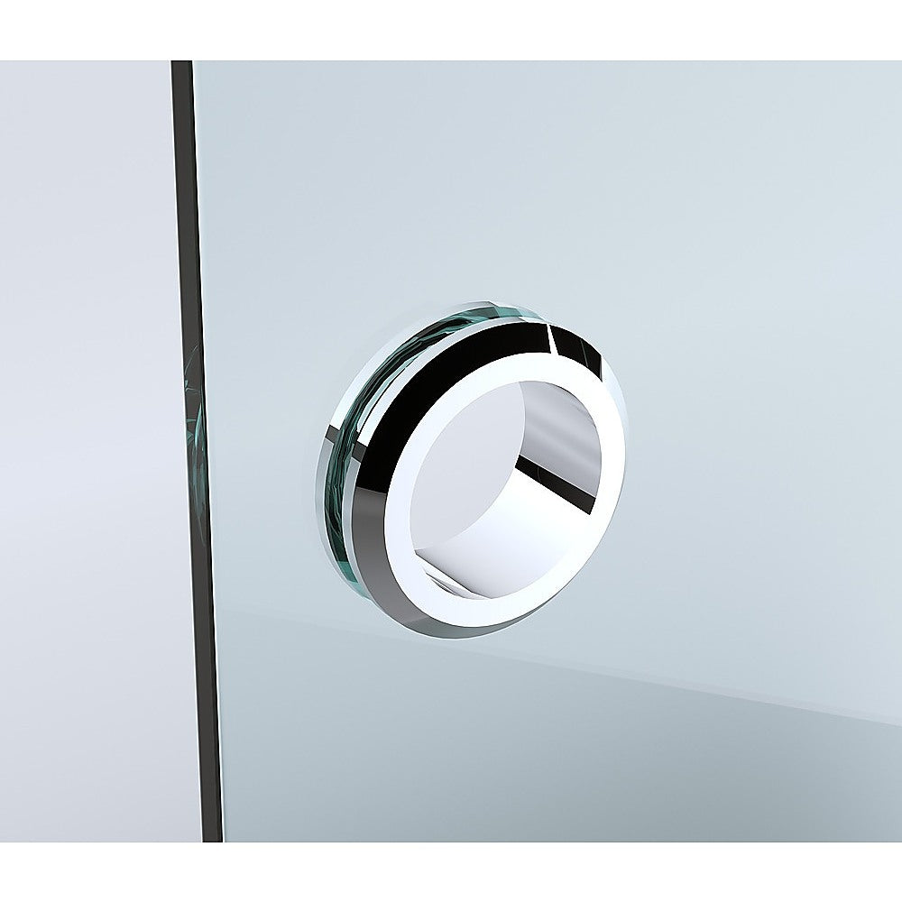 Shower Heads & Screens: 100cm Frameless Diamond Shower Screen with Chrome Channels and SS Hinges