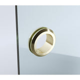 Shower Heads & Screens: 100cm Frameless Diamond Shower Screen  Gold F-Brackets Detailing with Durable SS Hinges