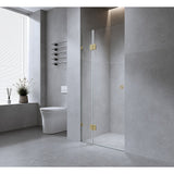 100cm Wall to Wall Frameless Shower Screen with White Brackets and SS Hinges