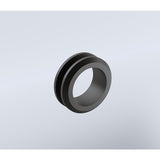 90cm Wall to Wall Frameless Shower Screen with Black Channel and SS Hinges