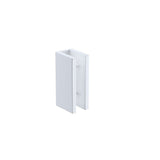 Shower Heads & Screens: 90x80cm Corner Frameless Shower Screen with White Brackets and Brass Hinges - Wall & Floor U Brackets