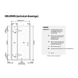 100x90cm Corner Frameless Shower Screen with Gold Brackets and Brass Hinges, Round Handle