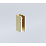 100x90cm Corner Frameless Shower Screen with Gold Brackets and Brass Hinges, Round Handle