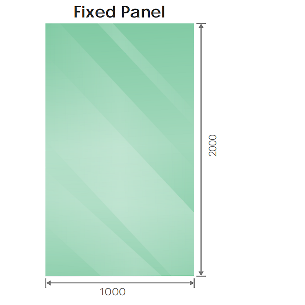 Shower Heads & Screens: 110x100cm Corner Frameless Shower Screen with White Brackets and Brass Hinges - Wall U-Brackets