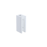 Shower Heads & Screens: 110x100cm Corner Frameless Shower Screen with White Brackets and Brass Hinges - Wall U-Brackets