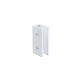 Shower Heads & Screens: 110x110cm Corner Frameless Shower Screen with White Brackets and Brass Hinges - Wall & Floor U Brackets