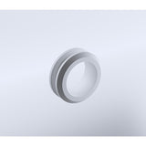 100x100cm Double Door Corner Shower with White Channels and SS Hinges