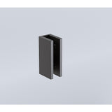 90x110cm Double Door Corner Shower – Black Wall U-Brackets with SS Hinges for Contemporary Bathrooms