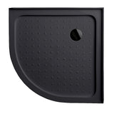 100x100cm Rounded Curved Shower Base in Black
