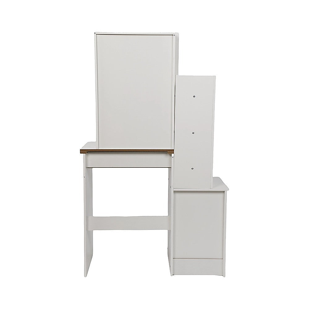 Dressing Vanity & Dressing Tables: Dressing Table LED Makeup Mirror Stool Set Vanity Desk With Drawer Lighted
