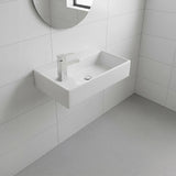 Sinks: Small Compact Bathroom Cloakroom Hand Wash Basin Sink Ceramic Wall Hung