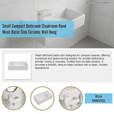 Sinks: Small Compact Bathroom Cloakroom Hand Wash Basin Sink Ceramic Wall Hung