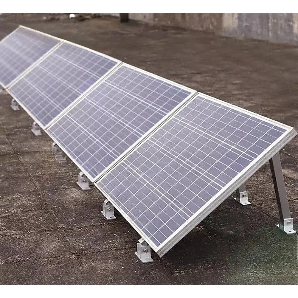 Building Materials: Adjustable Solar Panel Tilt Mount Brackets Kit  Roof, Ground & Boat Mounting System for Secure Installation