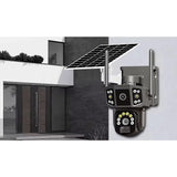 9MP Wireless Solar Camera WIFI Security Outdoor Battery PTZ CCTV Home House V380