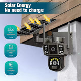 9MP Wireless Solar Camera WIFI Security Outdoor Battery PTZ CCTV Home House V380