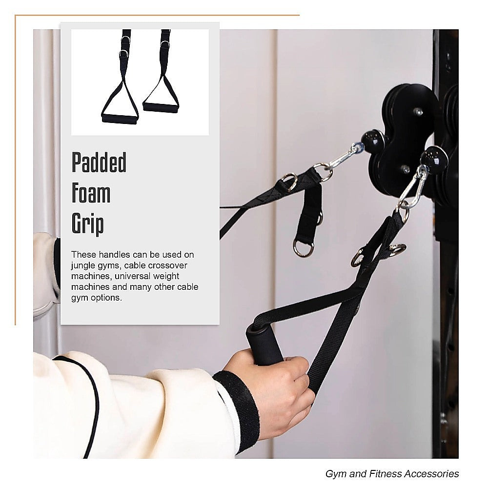 Gym Equipment & Accessories: 2 x Universal Foam Handle Exercise Machine Attachments
