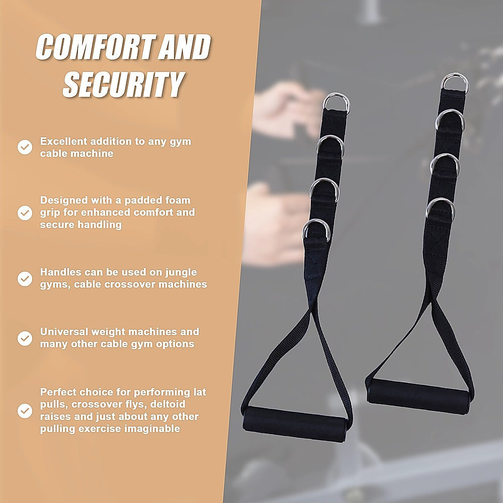 Gym Equipment & Accessories: 2 x Universal Foam Handle Exercise Machine Attachments