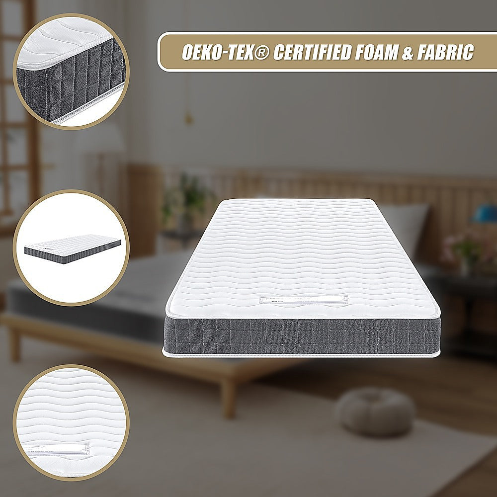 Single Mattress: Single Memory Foam Mattress  OEKO-TEX Textile & CertiPUR-US Certified Foam