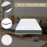 Single Mattress: Single Memory Foam Mattress  OEKO-TEX Textile & CertiPUR-US Certified Foam