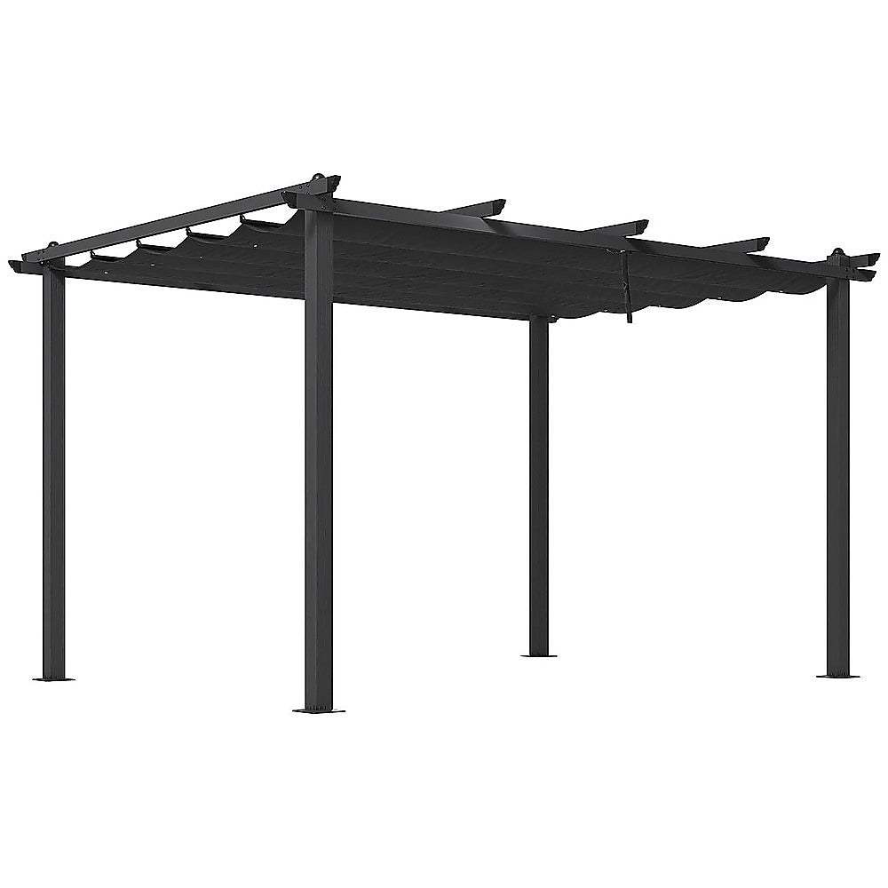 Canopies & Gazebos: 3x4M Aluminium Pergola Marquee with Retractable Roof  Garden Canopy