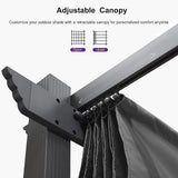 Canopies & Gazebos: 3x4M Aluminium Pergola Marquee with Retractable Roof  Garden Canopy