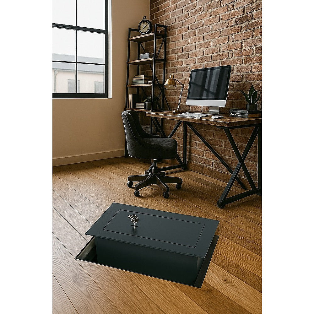 Safes & Lock Boxes: Underfloor Concealed Safe with Key  Heavy Duty Hidden Security Box