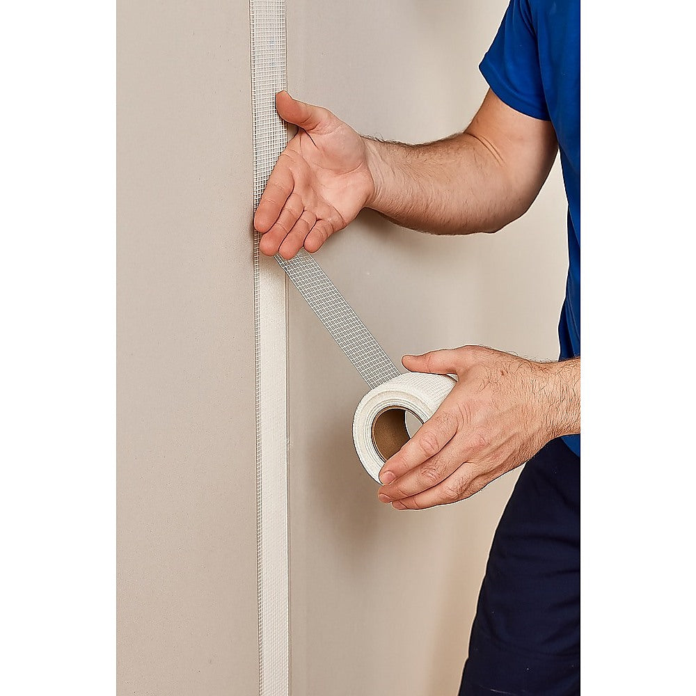 Building Materials: 24-Pack Fibreglass Plasterboard Joint Tapes  50mm x 90m Self-Adhesive Drywall Mesh Rolls